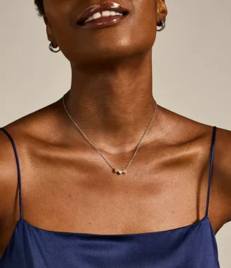 Sutton Heart Tri-Tone Steel Necklace