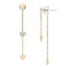 Sutton Heartbeat Gold-Tone Brass Front to Back Earrings
