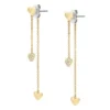 Sutton Heartbeat Gold-Tone Brass Front to Back Earrings