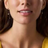 Sutton Heartbeat Gold-Tone Brass Front to Back Earrings