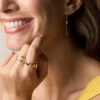 Sutton Heartbeat Gold-Tone Brass Front to Back Earrings