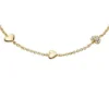 Sutton Heartbeat Gold-Tone Brass Station Bracelet