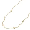 Sutton Heartbeat Gold-Tone Brass Station Necklace