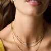 Sutton Heartbeat Gold-Tone Brass Station Necklace