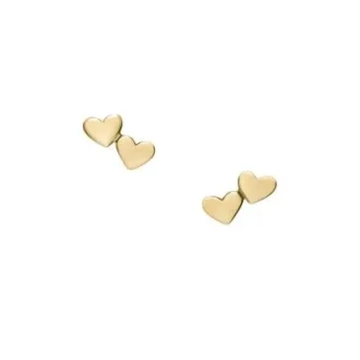 Sutton Heartbeat Gold-Tone Brass Stud Earrings
