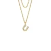Sutton Horseshoe Gold-Tone Stainless Steel Multi Strand Necklace