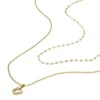 Sutton Horseshoe Gold-Tone Stainless Steel Multi Strand Necklace