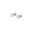 Sutton Horseshoe Gold-Tone Stainless Steel Stud Earrings
