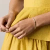 Sutton Love-All Gold-Tone Brass Heart Link Tennis Bracelet