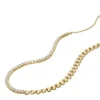 Sutton Love-All Gold-Tone Brass Heart Link Tennis Necklace