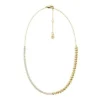 Sutton Love-All Gold-Tone Brass Heart Link Tennis Necklace