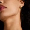 Sutton Modern Meadows Reconstituted Malachite Heart Hoop Earrings