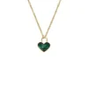 Sutton Modern Meadows Reconstituted Malachite Heart Pendant Necklace
