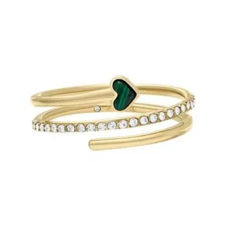 Sutton Modern Meadows Reconstituted Malachite Prestack Heart Ring