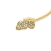 Sutton Pavé Butterfly Gold-Tone Stainless Steel Cuff Bracelet
