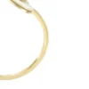 Sutton Radiant Love Gold-Tone Stainless Steel Mother-of-Pearl Heart Toi Et Moi Ring