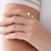 Sutton Radiant Wings White Mother-of-Pearl Butterfly Ring