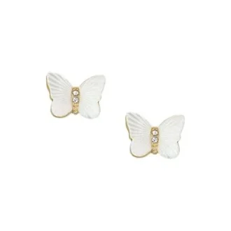 Sutton Radiant Wings White Mother-of-Pearl Stud Butterfly Earrings