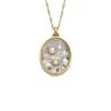Sutton Shaky Glitz Gold-Tone Stainless Steel Moon and Star Pendant Necklace