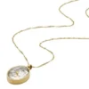 Sutton Shaky Glitz Gold-Tone Stainless Steel Moon and Star Pendant Necklace