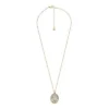 Sutton Shaky Glitz Gold-Tone Stainless Steel Moon and Star Pendant Necklace