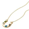 Sutton The Good Luck Collection Gold-Tone Stainless Steel Horseshoe Pendant Necklace