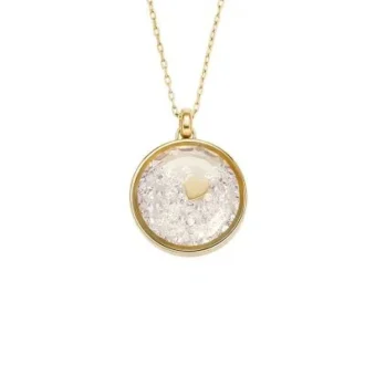 Sutton Yours Truly Gold-Tone Stainless Steel Pendant Necklace