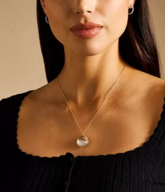 Sutton Yours Truly Gold-Tone Stainless Steel Pendant Necklace