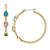 The Good Luck Collection Gold-Tone Stainless Steel Hoop Earrings