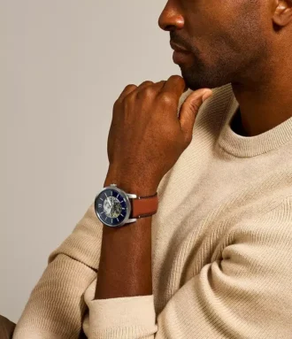 Townsman 48mm Automatic Light Brown Leather Watch