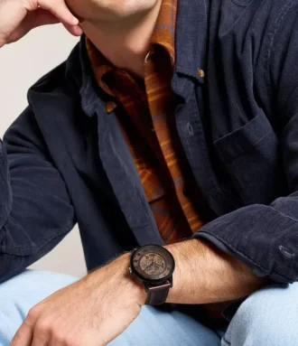 Townsman Automatic Dark Brown Leather Watch