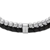 Townsman Beads Black Leather Multi-Strand Bracelet