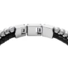Townsman Beads Black Leather Multi-Strand Bracelet