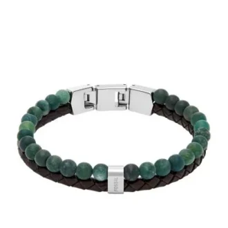 Townsman Beads Brown Leather Multi-Strand Bracelet