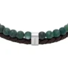 Townsman Beads Brown Leather Multi-Strand Bracelet