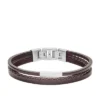 Townsman Brown Multi-Strand Leather Bracelet