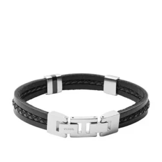 Townsman Leather Essentials Black Leather Multi-Strand Bracelet