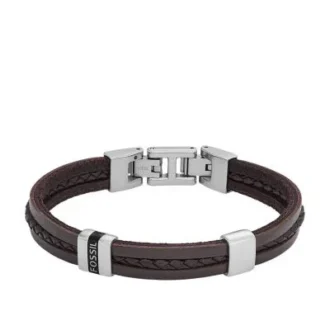 Townsman Leather Essentials Brown Leather Strap Bracelet