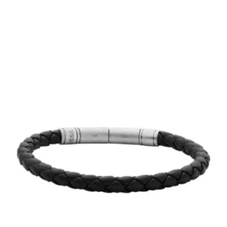 Townsman Vintage Casual Brown Braided Leather Bracelet