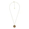 Virgo Sutton Zodiac Gold-Tone Stainless Steel Tiger’s Eye Pendant Necklace