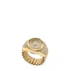 Watch Ring Two-Hand Gold-Tone Stainless Steel