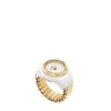 Watch Ring Two-Hand Gold-Tone Stainless Steel