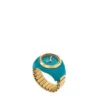 Watch Ring Two-Hand Gold-Tone Stainless Steel