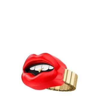 Watch Ring Two-Hand Gold-Tone Stainless Steel