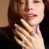 Watch Ring Two-Hand Gold-Tone Stainless Steel