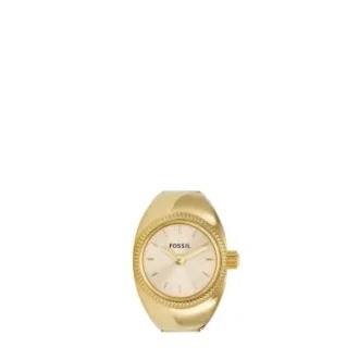 Watch Ring Two-Hand Gold-Tone Stainless Steel