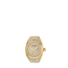 Watch Ring Two-Hand Gold-Tone Stainless Steel