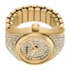 Watch Ring Two-Hand Gold-Tone Stainless Steel