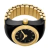 Watch Ring Two-Hand Gold-Tone Stainless Steel