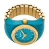 Watch Ring Two-Hand Gold-Tone Stainless Steel